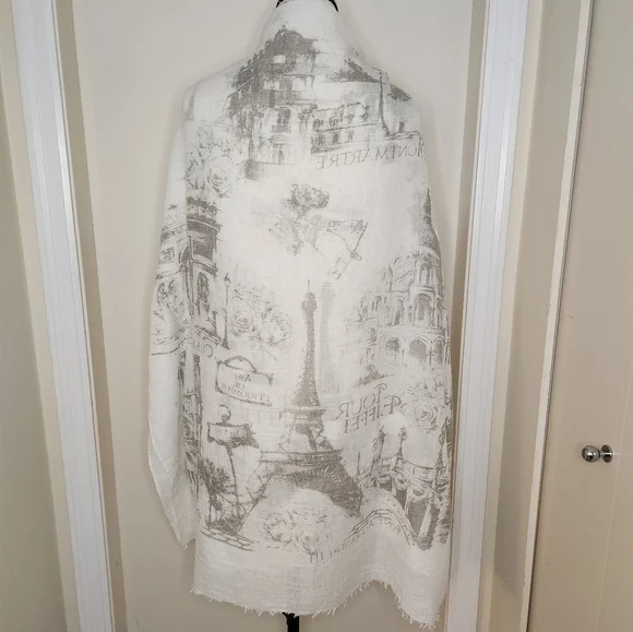 Lightweight cotton summer scarf - Picture 3 of 4